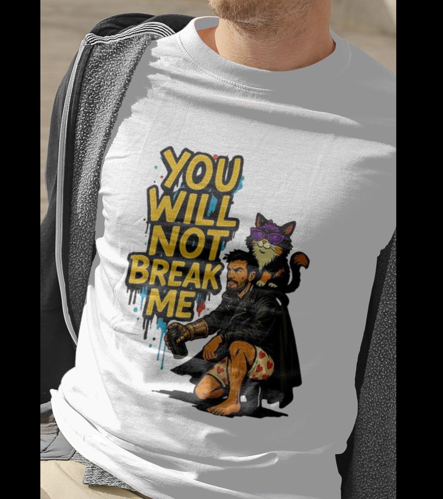 Dungeon Crawler Carl You Will Not Break Me Donut Cat Graffiti Style T-Shirt