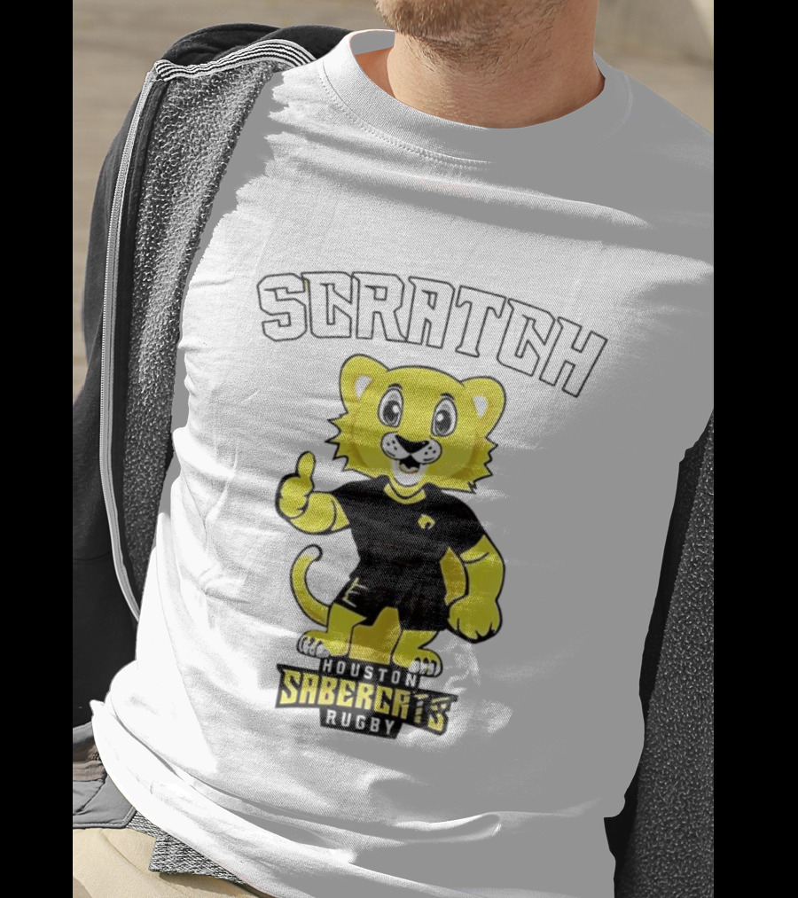 Houston SaberCats Rugby Scratch Mascot T-Shirt