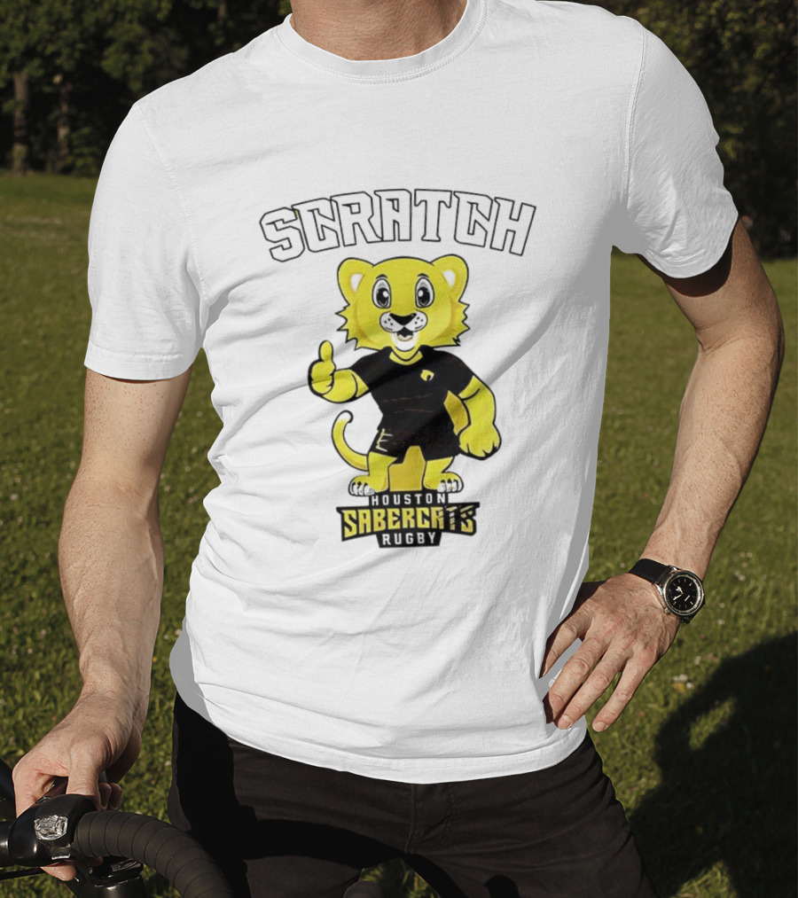Houston SaberCats Rugby Scratch Mascot T-Shirt