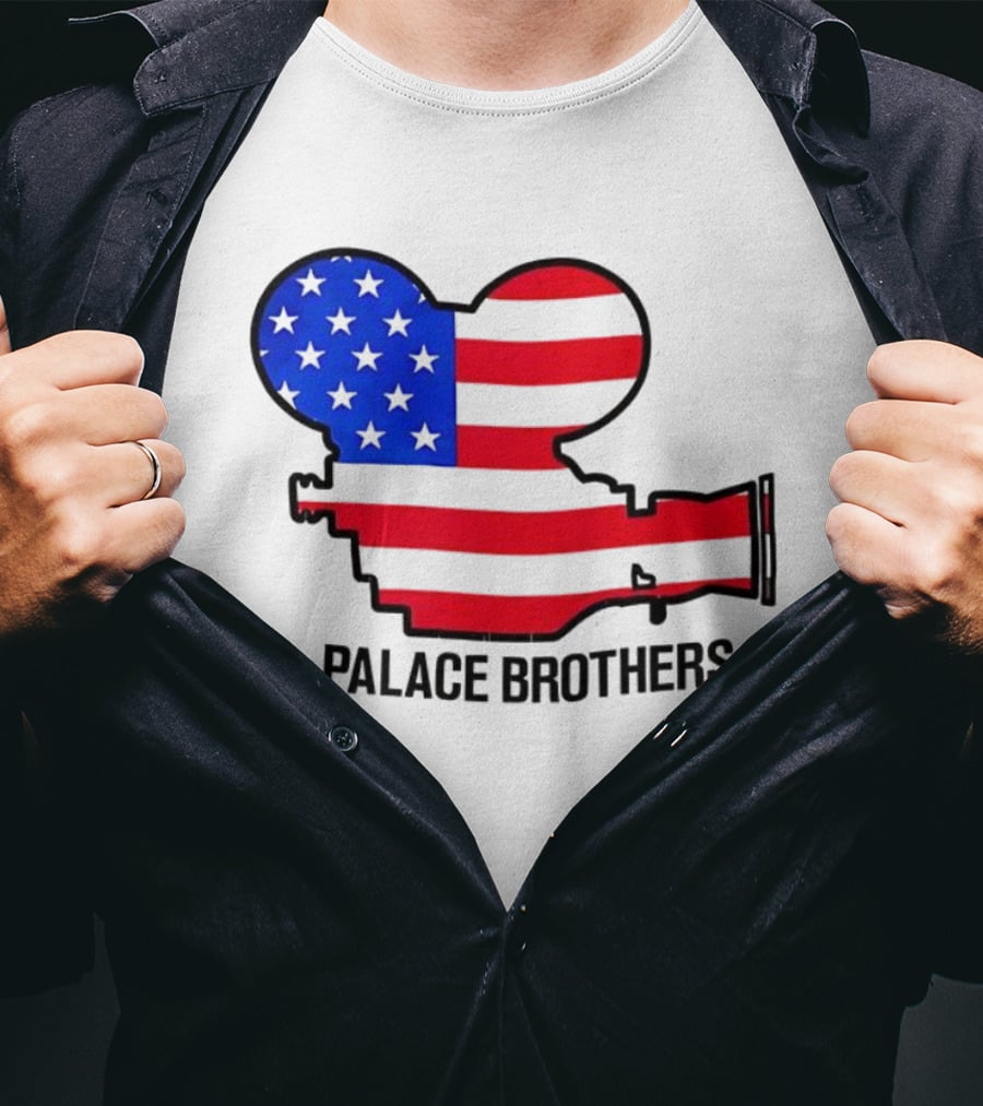 Palace Brothers American Flag Camera T-Shirt
