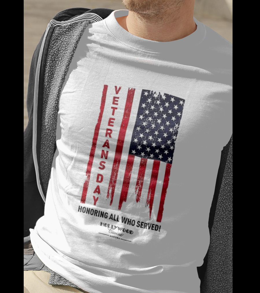 Veterans Day Honoring All Who Served Hollywood Flag Stars And Stripes T-Shirt