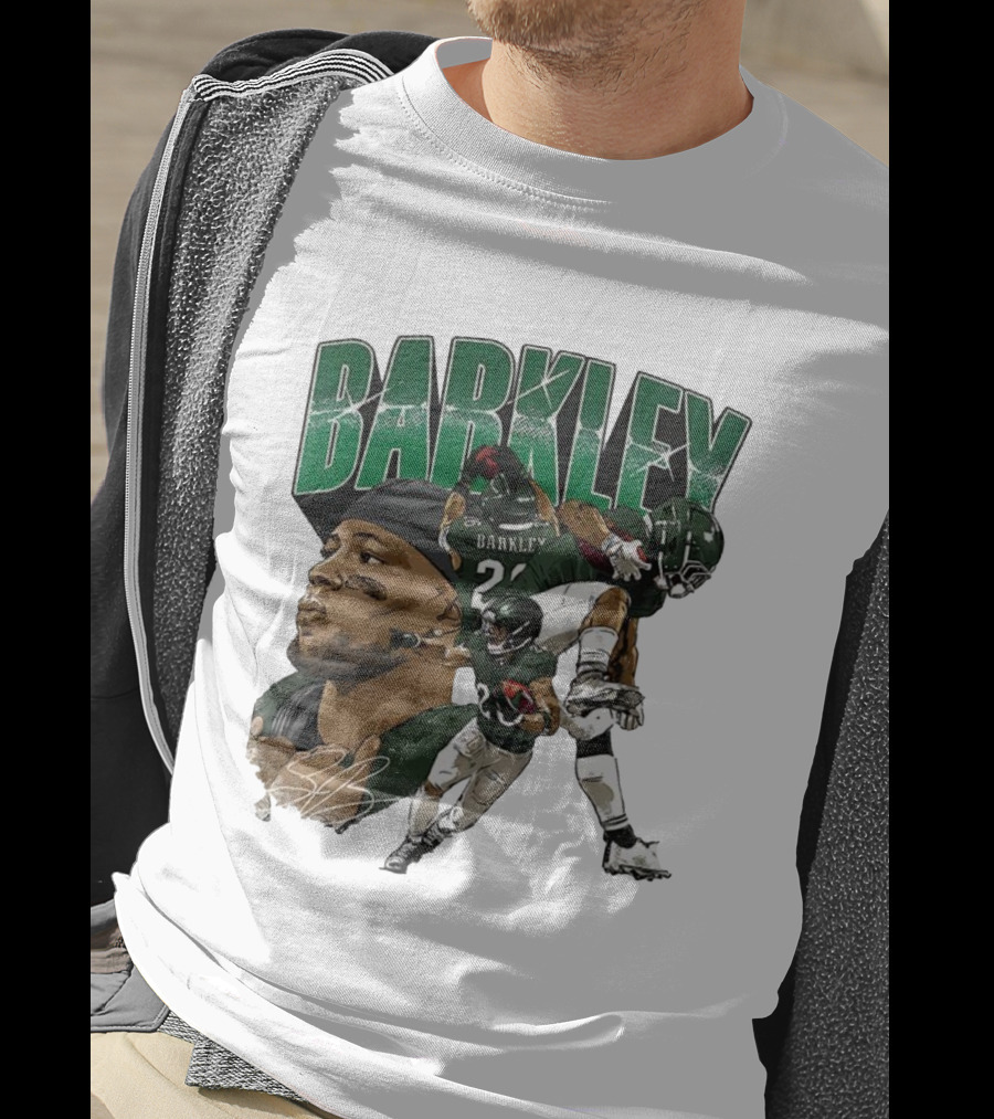 Barkley Saquon Football Player Signature Philadelphia Eagles T-Shirt