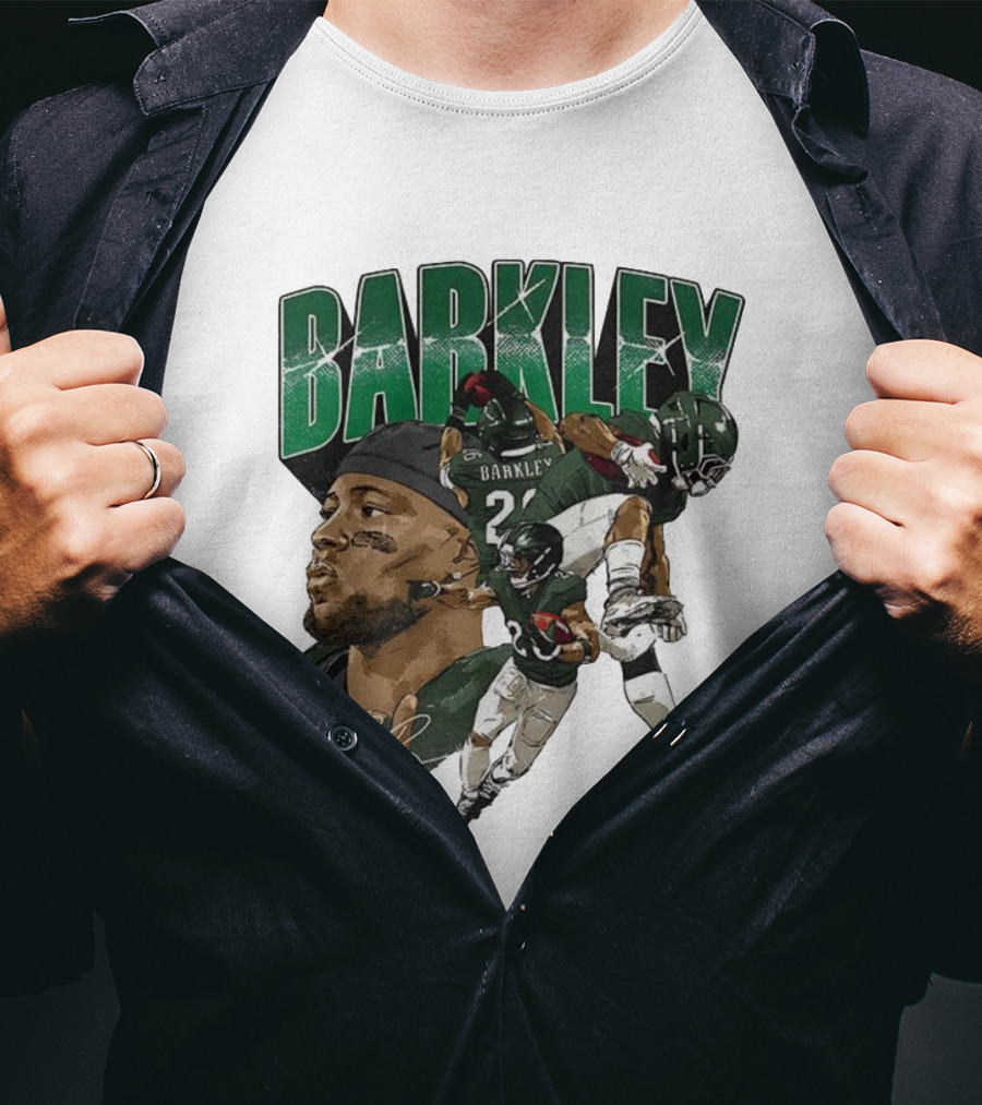 Barkley Saquon Football Player Signature Philadelphia Eagles T-Shirt