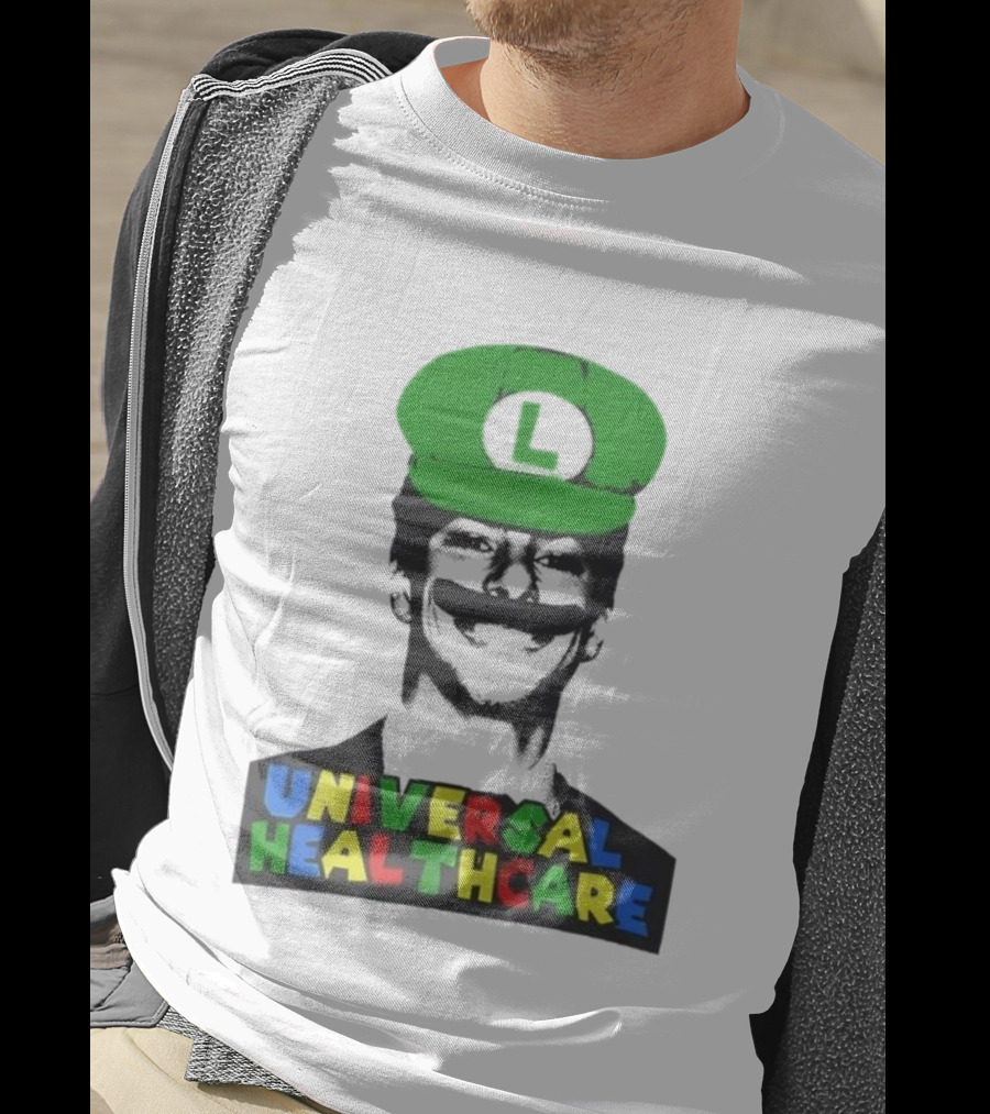 Luigi Mangione Universal Healthcare Mario Bros Green Hat T-Shirt