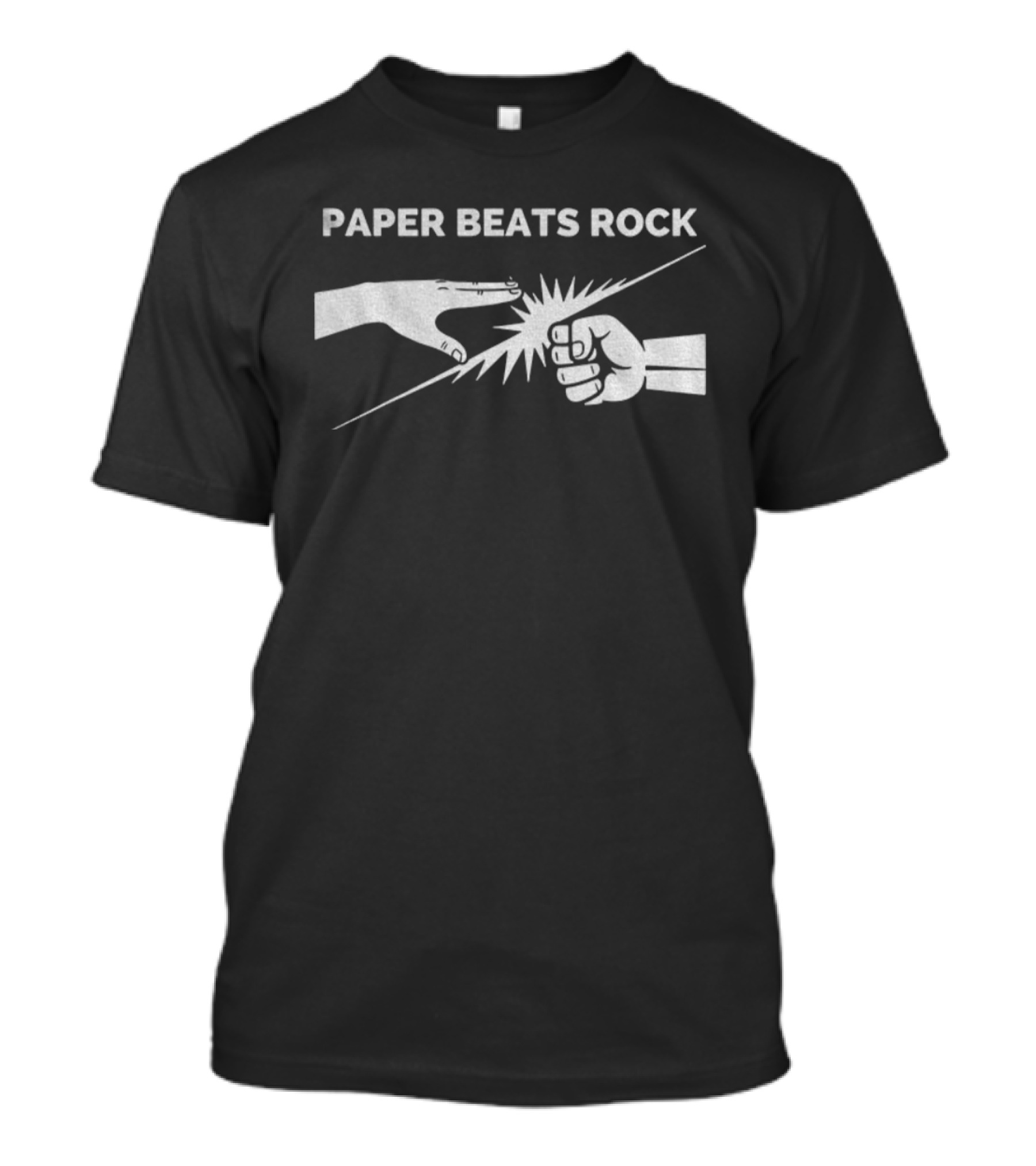 2025 Paper Beats Rock Hand Gesture Symbolism T-Shirt