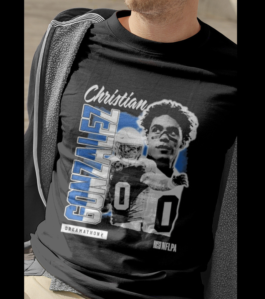 Christian Gonzalez NFLPA Dreamathon Football Athlete T-Shirt