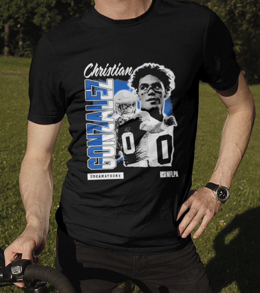 Christian Gonzalez NFLPA Dreamathon Football Athlete T-Shirt