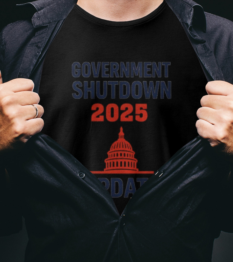 Government Shutdown 2025 Update Capitol Symbol T-Shirt