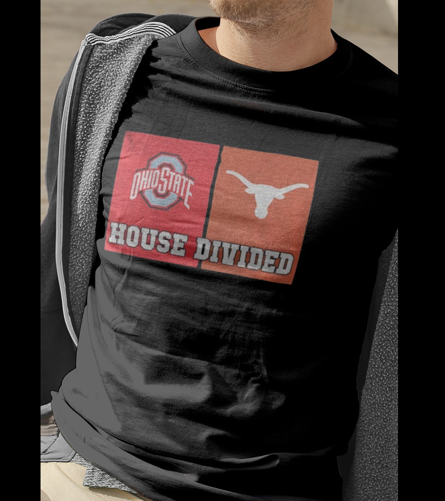 Ohio State Buckeyes Texas Longhorns House Divided T-Shirt
