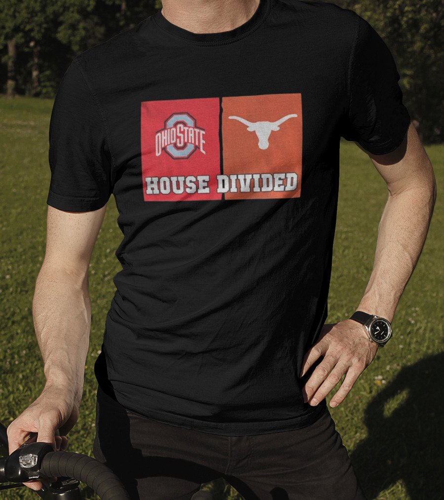 Ohio State Buckeyes Texas Longhorns House Divided T-Shirt