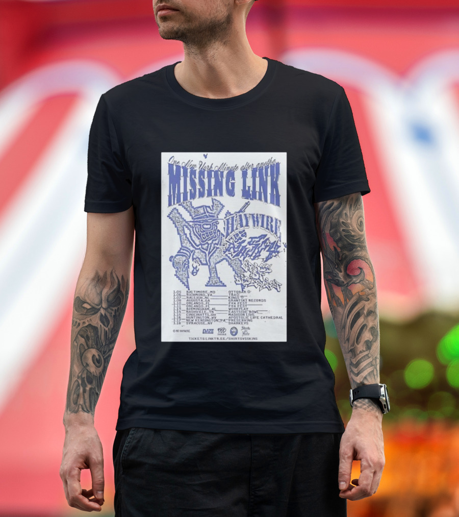 Missing Link One New York Minute Tour 2026 Dates All-City Show Locations T-Shirt