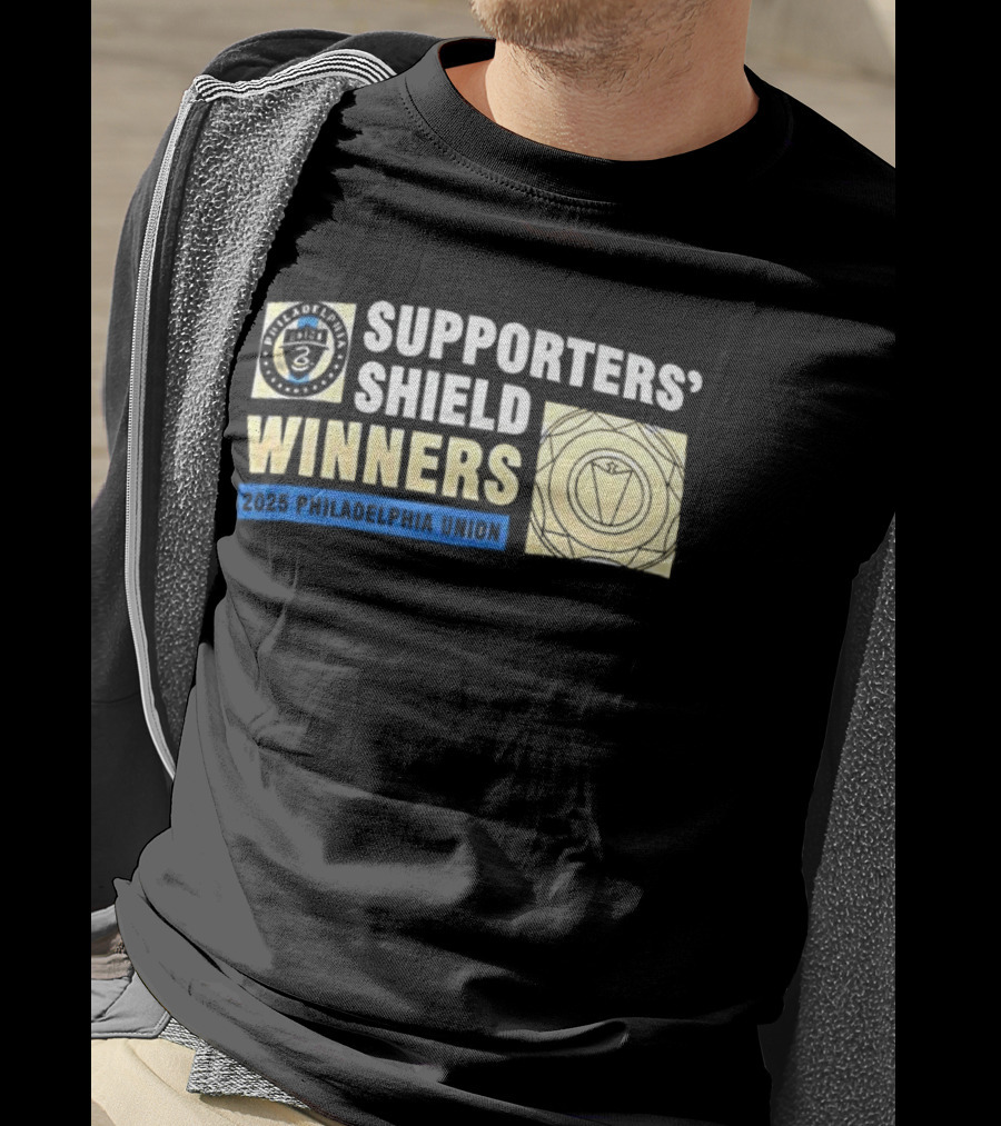 Philadelphia Union MLS 2025 Supporters’ Shield Winners Badge T-Shirt