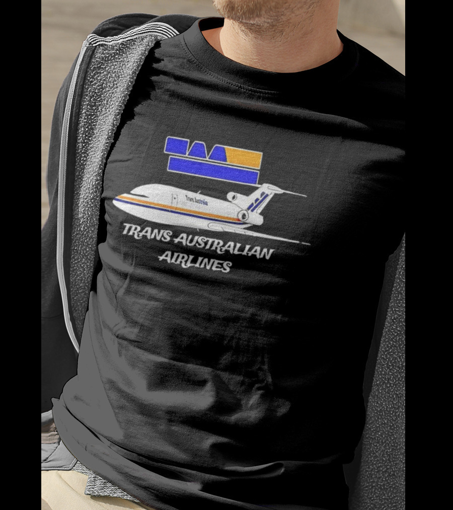 Trans Australian Airlines Classic Aviation Design Plane TAA Text Retro T-Shirt