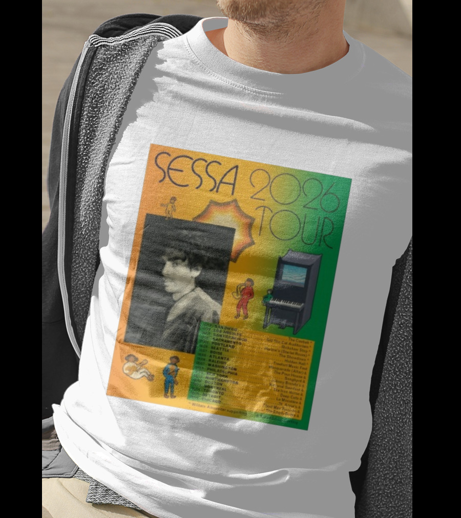 Sessa 2026 Tour USA & Canada Dates Featuring San Diego New York Montreal Chicago T-Shirt