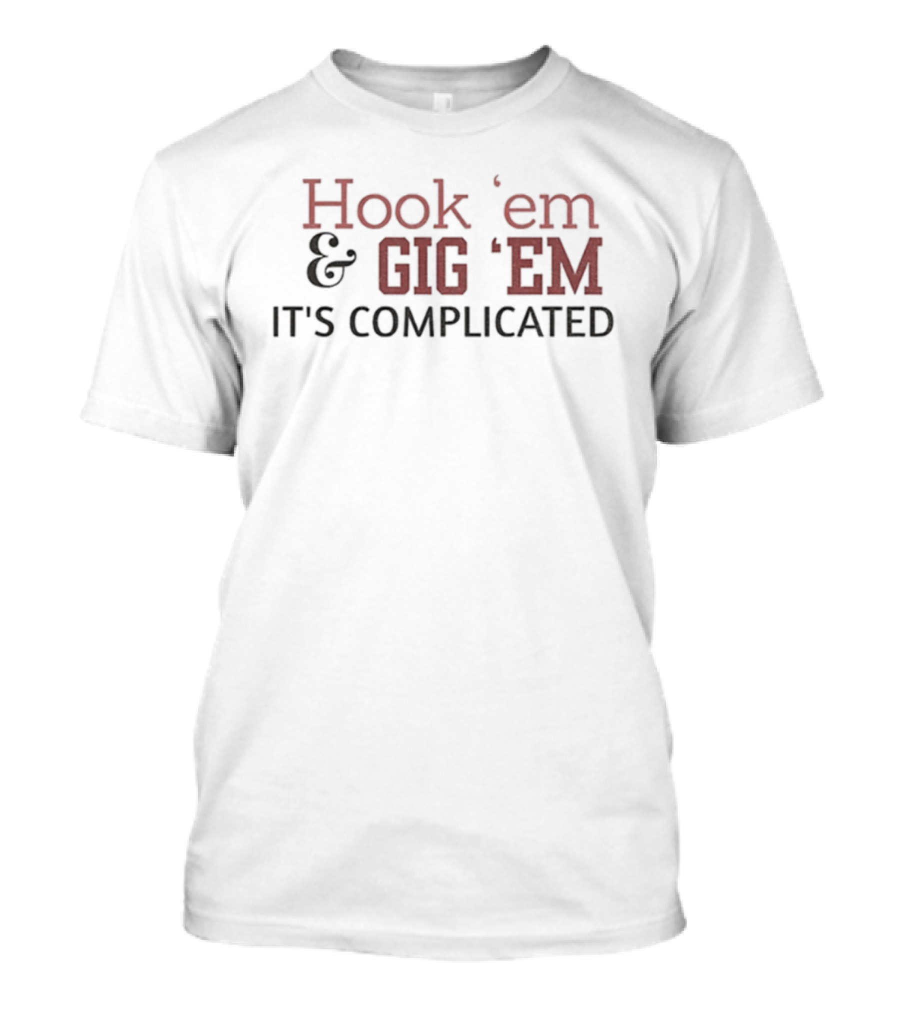 Texas Longhorns Vs Texas A&M Aggies Hook Em And Gig Em It's Complicated T-Shirt