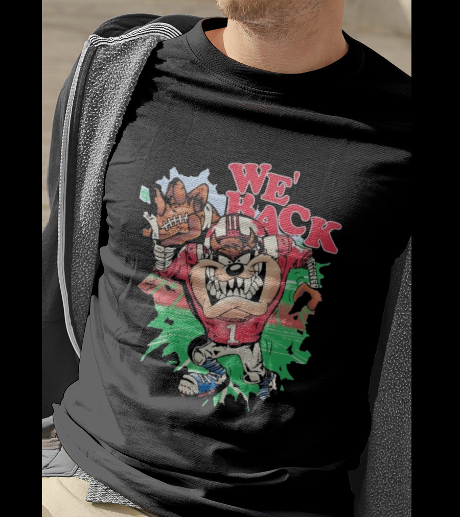 We’re Back Nebraska Cornhuskers Taz Tasmanian Devil Football Mascot T-Shirt