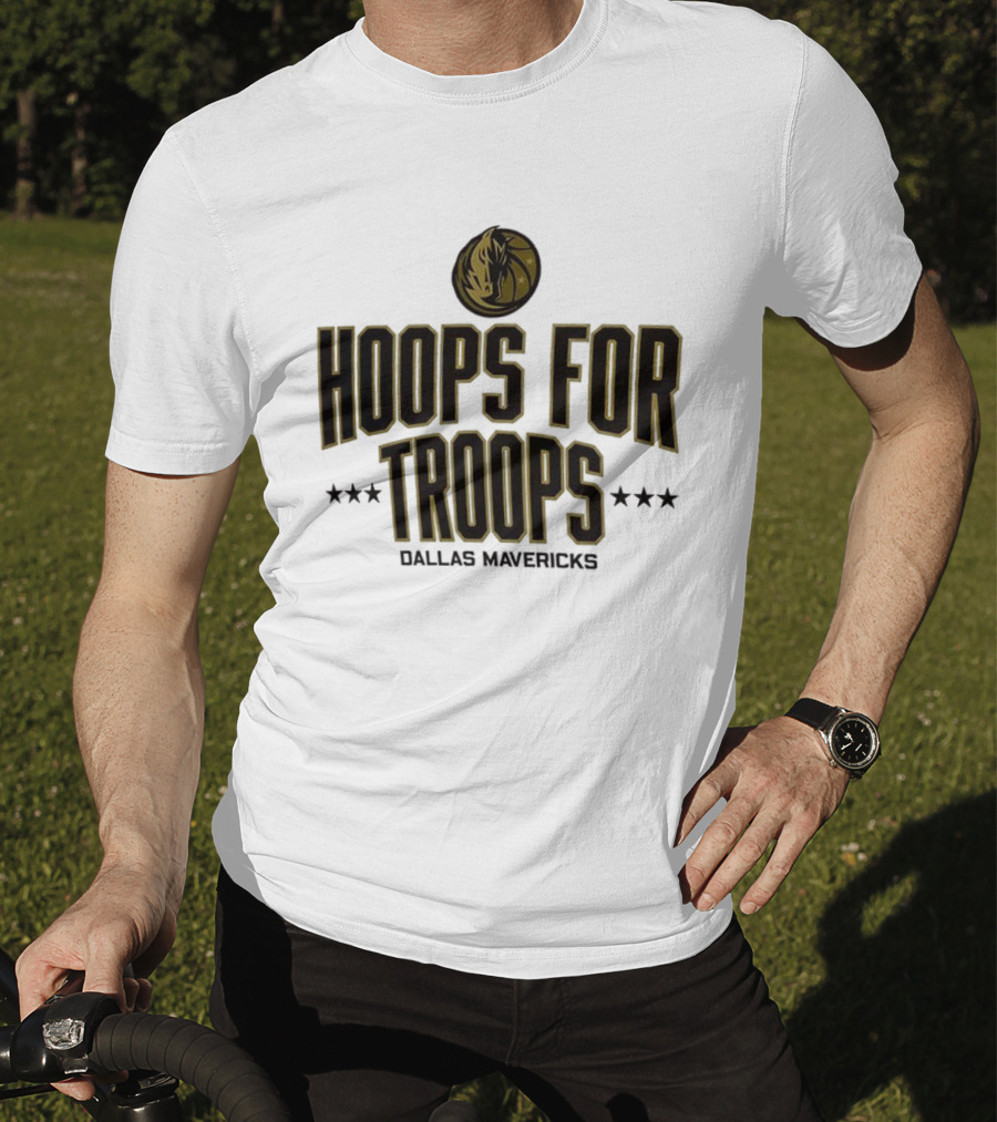 Dallas Mavericks Hoops For Troops Basketball Event With Stars T-Shirt