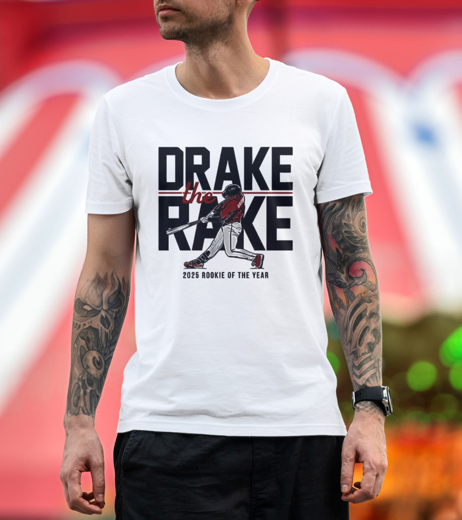 Drake The Rake 2025 Rookie Of The Year Atlanta Braves Baseball T-Shirt