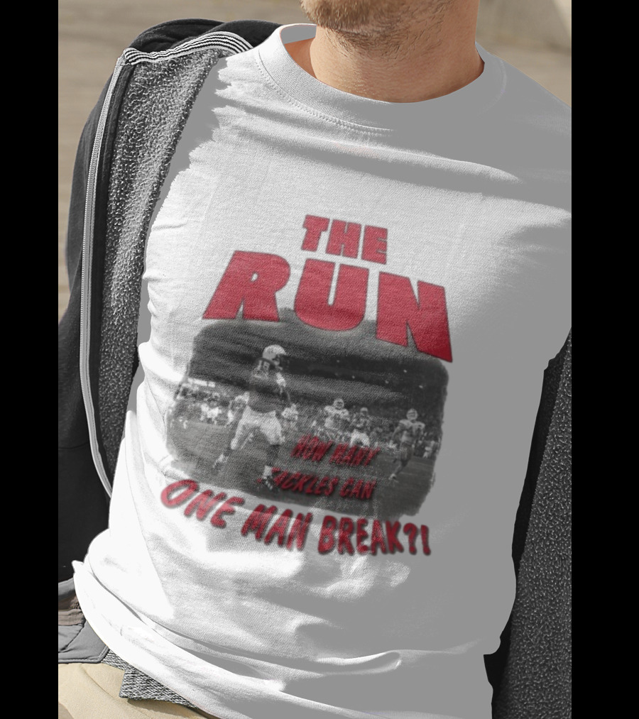 The Run Nebraska Cornhuskers How Many Tackles Can One Man Break T-Shirt