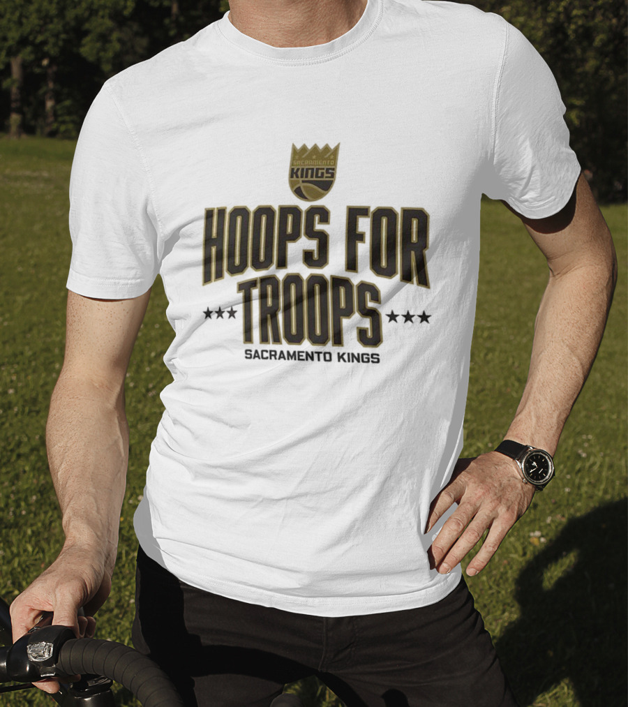 Sacramento Kings Hoops For Troops Basketball Support T-Shirt