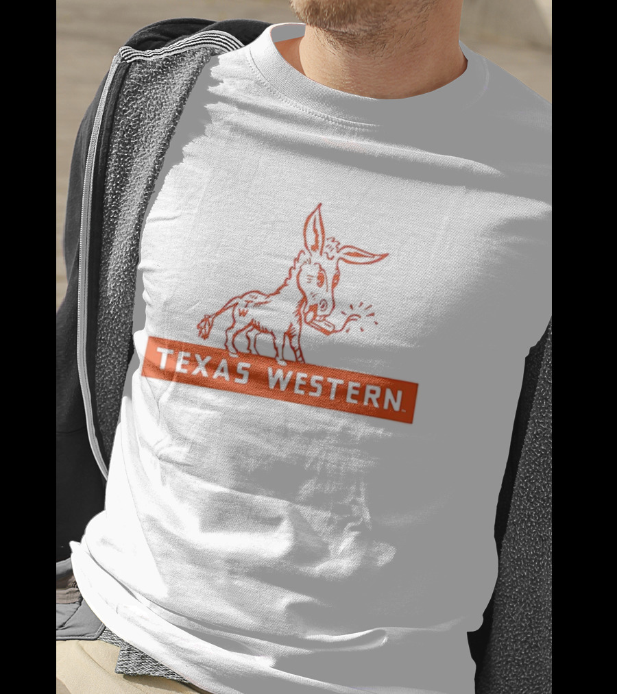 Texas Western Donkey Mascot Classic Vintage Style T-Shirt