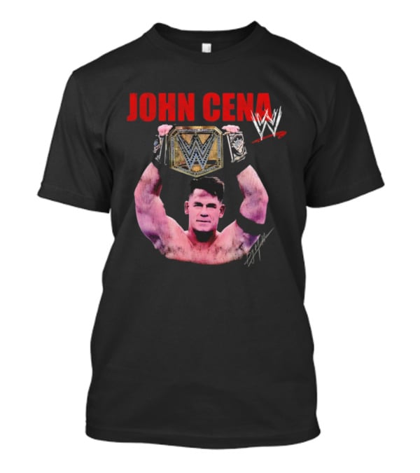 John Cena WWE Champion Vintage Wrestling Belt T-Shirt