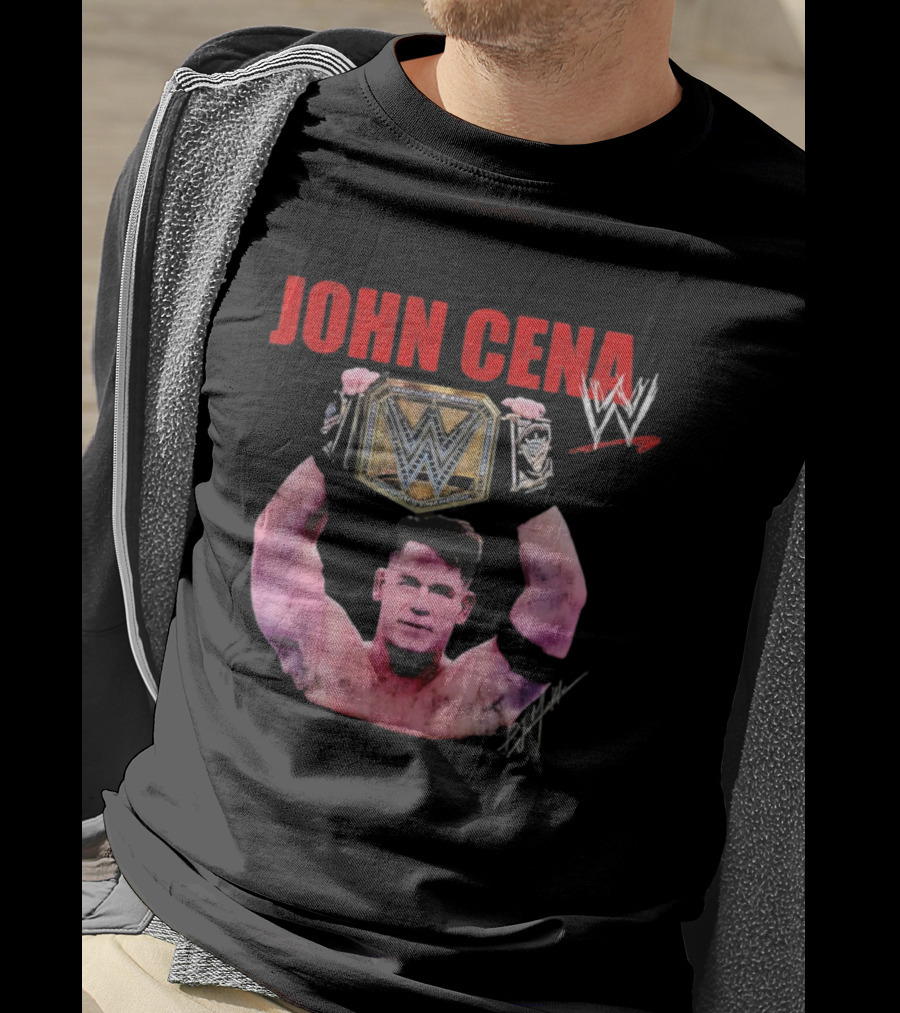 John Cena WWE Champion Vintage Wrestling Belt T-Shirt