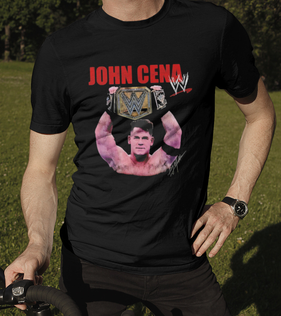 John Cena WWE Champion Vintage Wrestling Belt T-Shirt