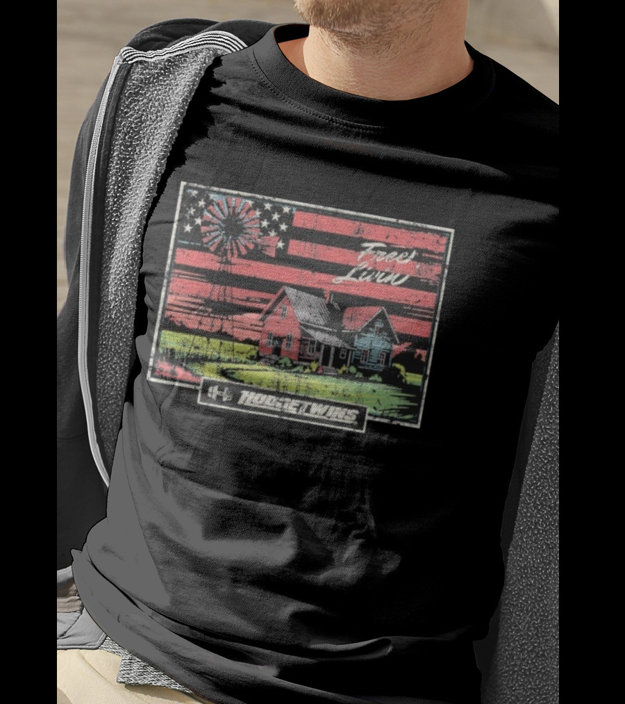 Hodgetwins Free Living American Flag T-Shirt