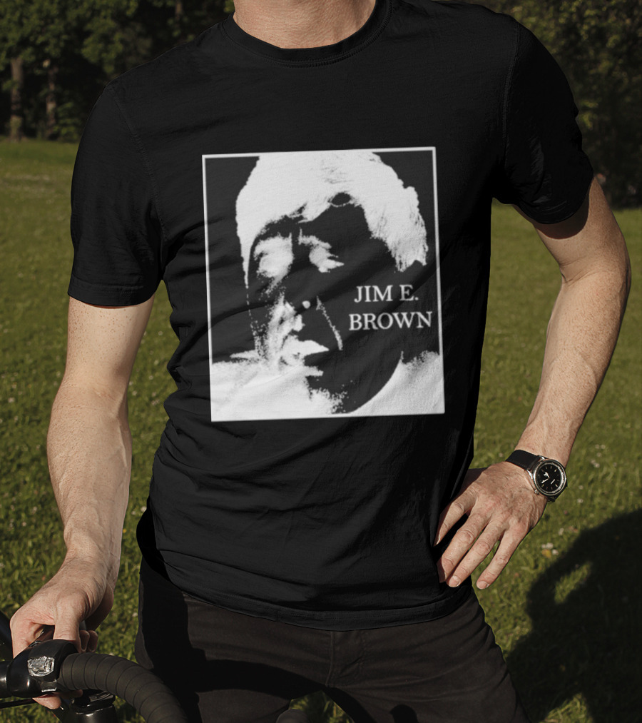 Jim E. Brown Face Monochrome High Contrast T-Shirt