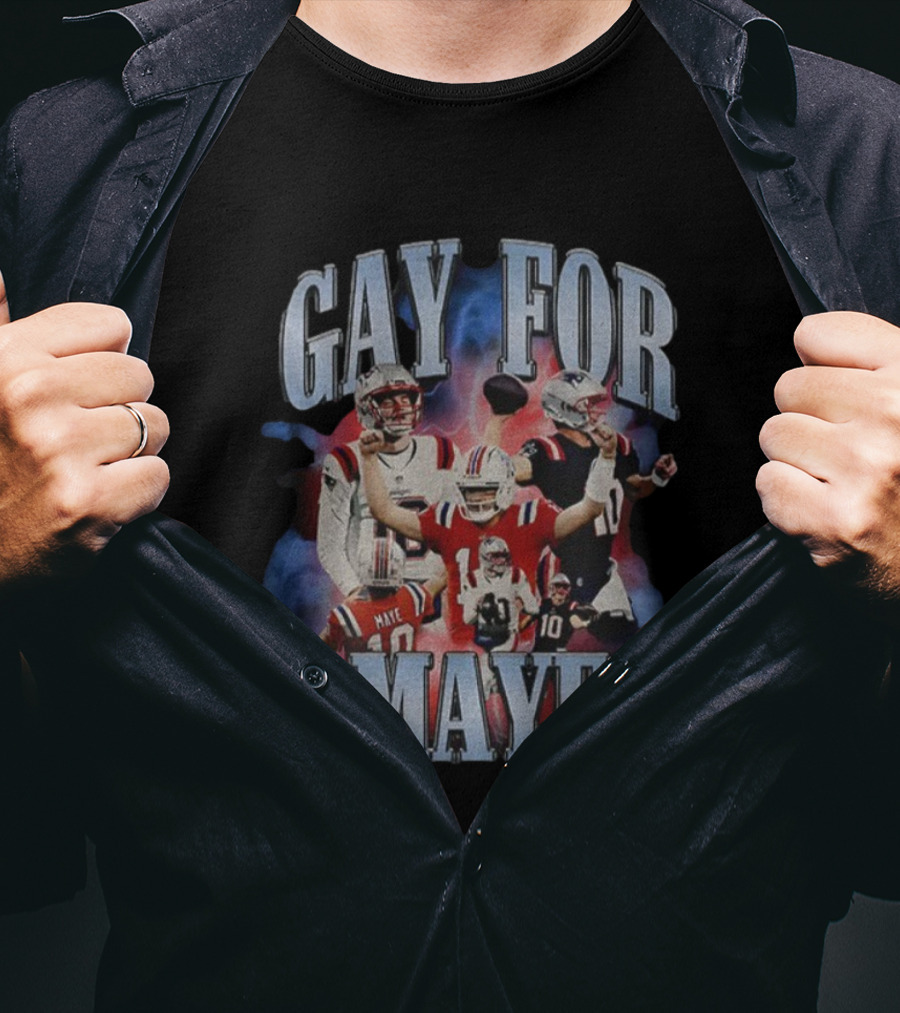 Gay For Maye New England Patriots Football Theme T-Shirt