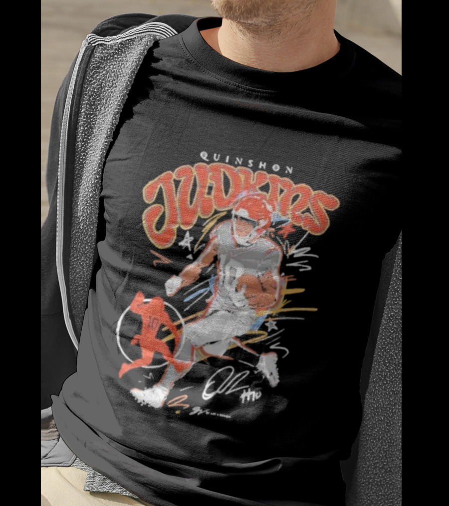 Quinshon Judkins Signature Scribble Art Cleveland Browns Football Number 4 T-Shirt