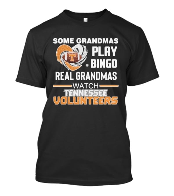 Some Grandmas Play Bingo Real Grandmas Tennessee Volunteers Football Diamond Heart T-Shirt