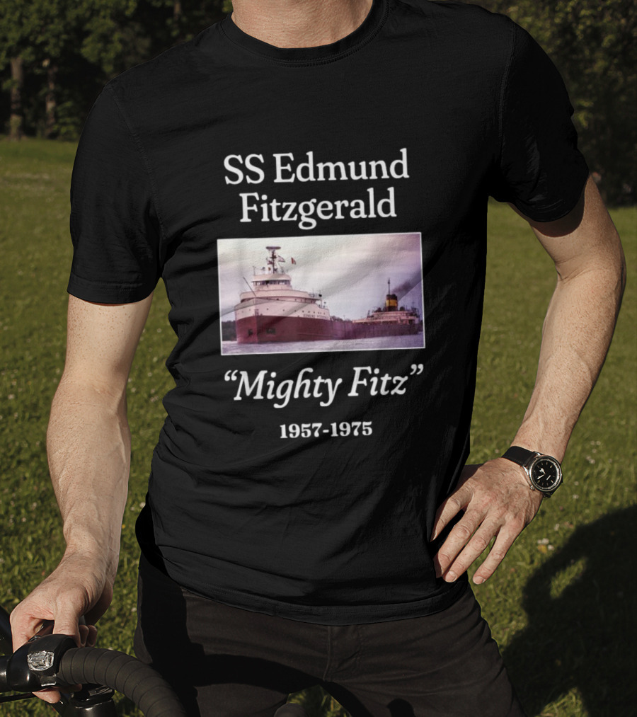 SS Edmund Fitzgerald Mighty Fitz 1957 1975 Ship Image T-Shirt