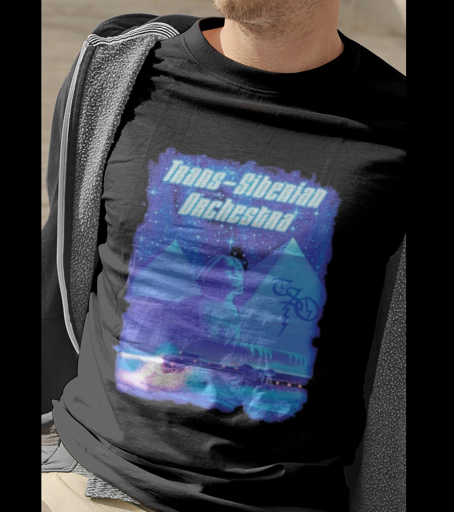 Trans-Siberian Orchestra Sphynx Train Pyramids Lightning Guitar Scene T-Shirt