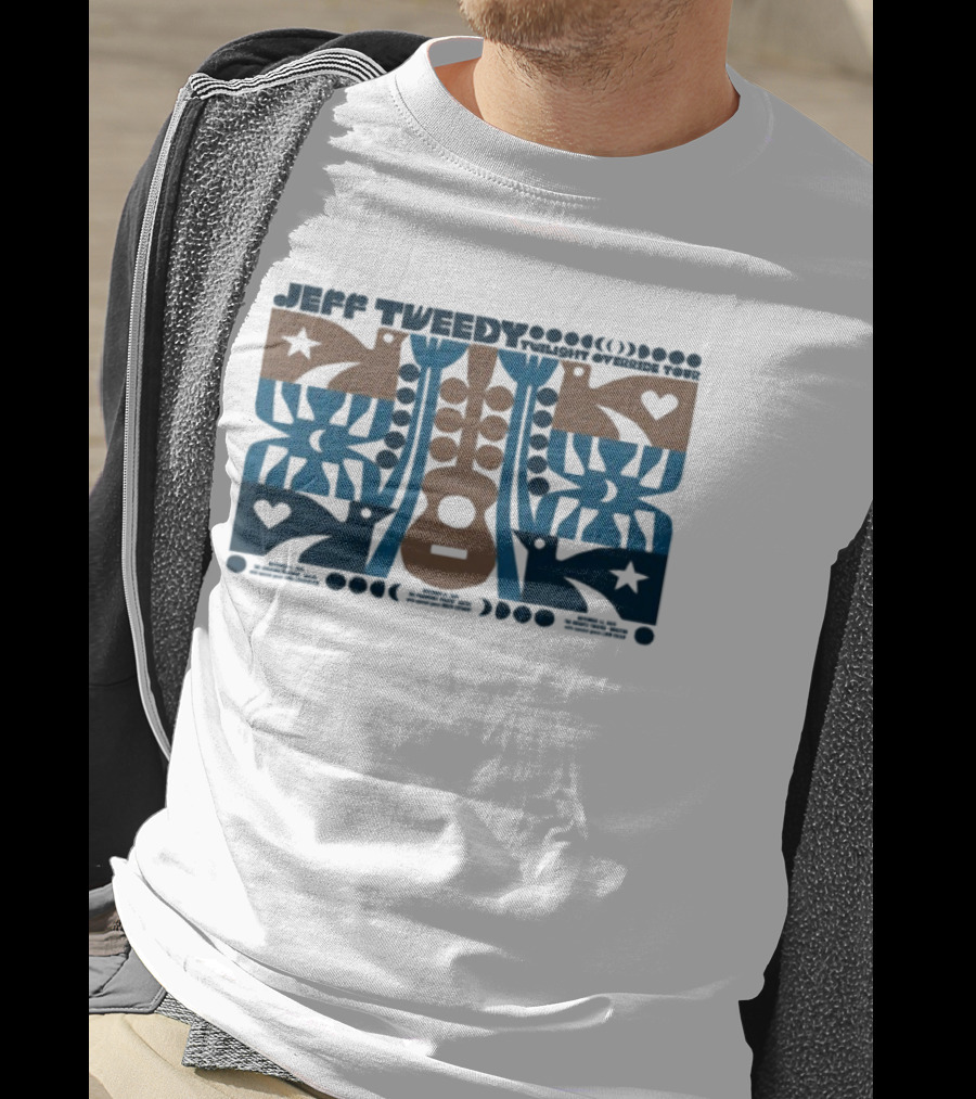 Jeff Tweedy 2025 Houston TX Acoustic Heart And Star Design T-Shirt
