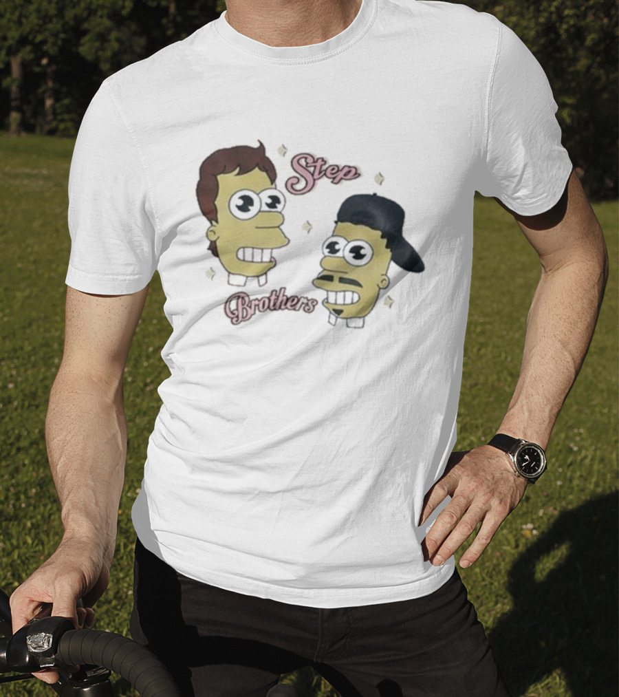 Julian And Logan Step Brothers Christmas Simpsons Style T-Shirt