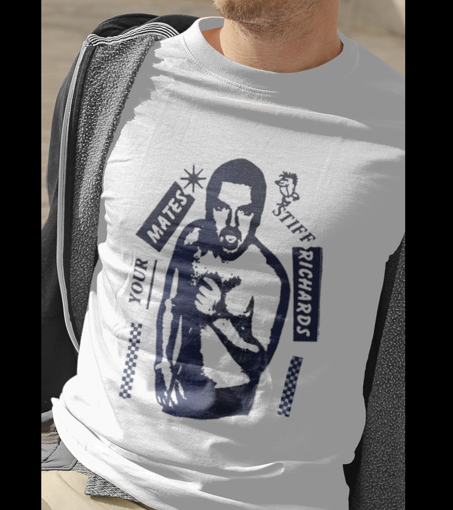 Stiff Richards Your Mates Star Portrait Monochrome T-Shirt