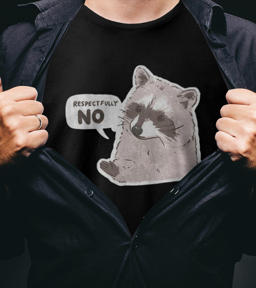 Respectfully No Funny Raccoon Vintage T-Shirt