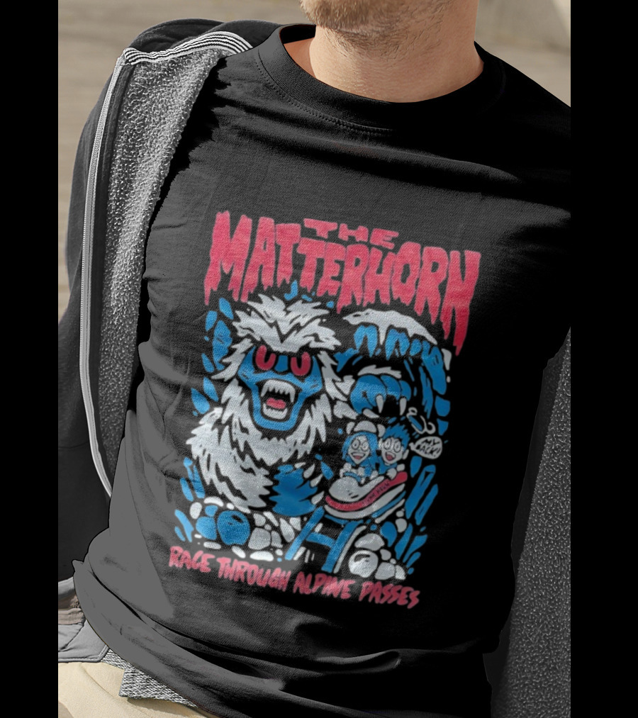 The Matterhorn Yeti Adventure Race Through Alpine Passes T-Shirt