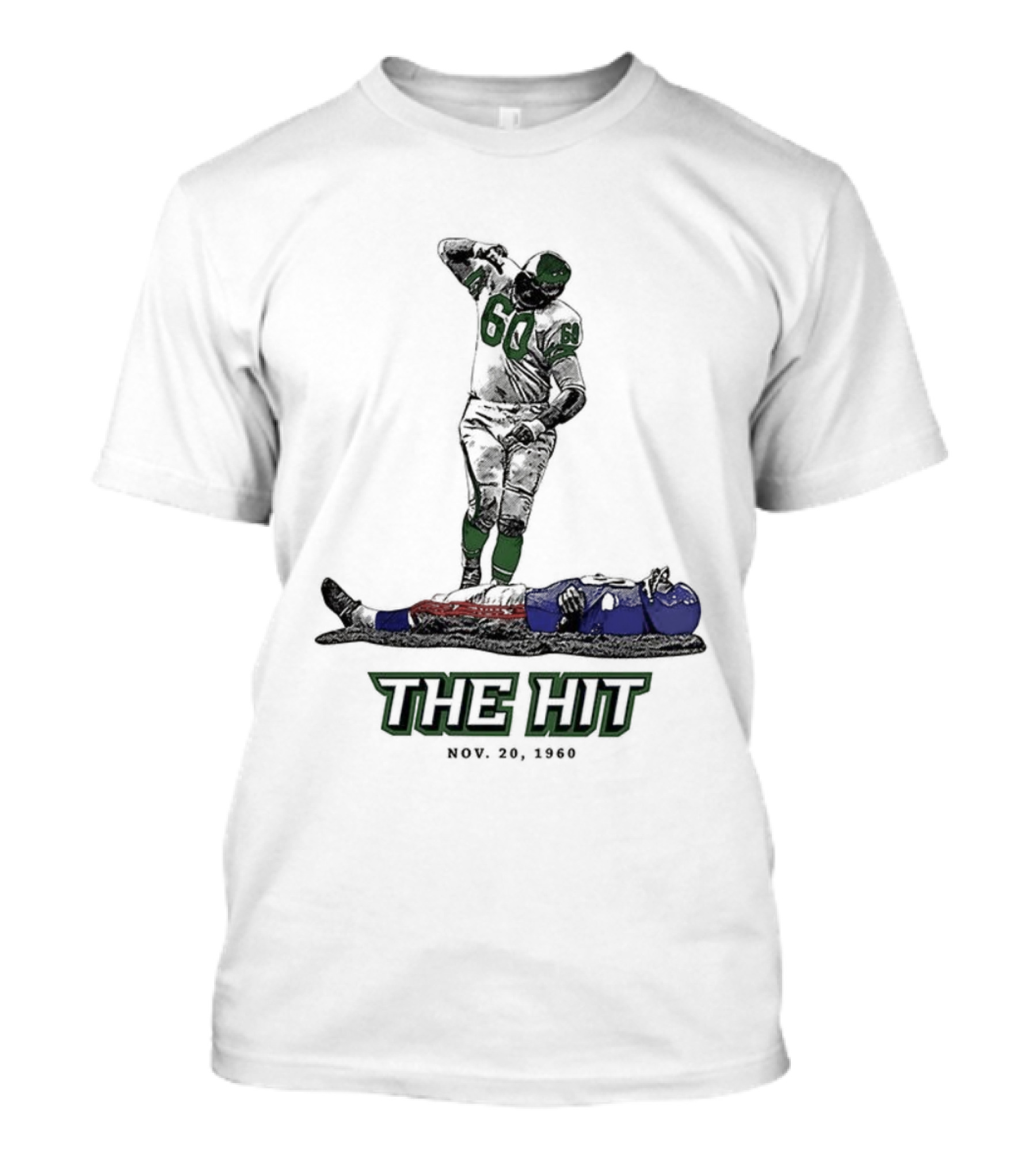 Chuck Bednarik Vs Frank Gifford The Hit Nov 20 1960 T-Shirt