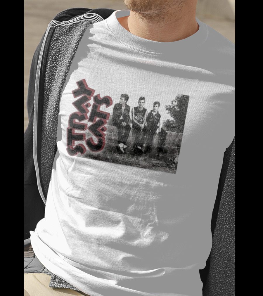 Stray Cats Band Vintage Black And White Rockabilly Trio T-Shirt
