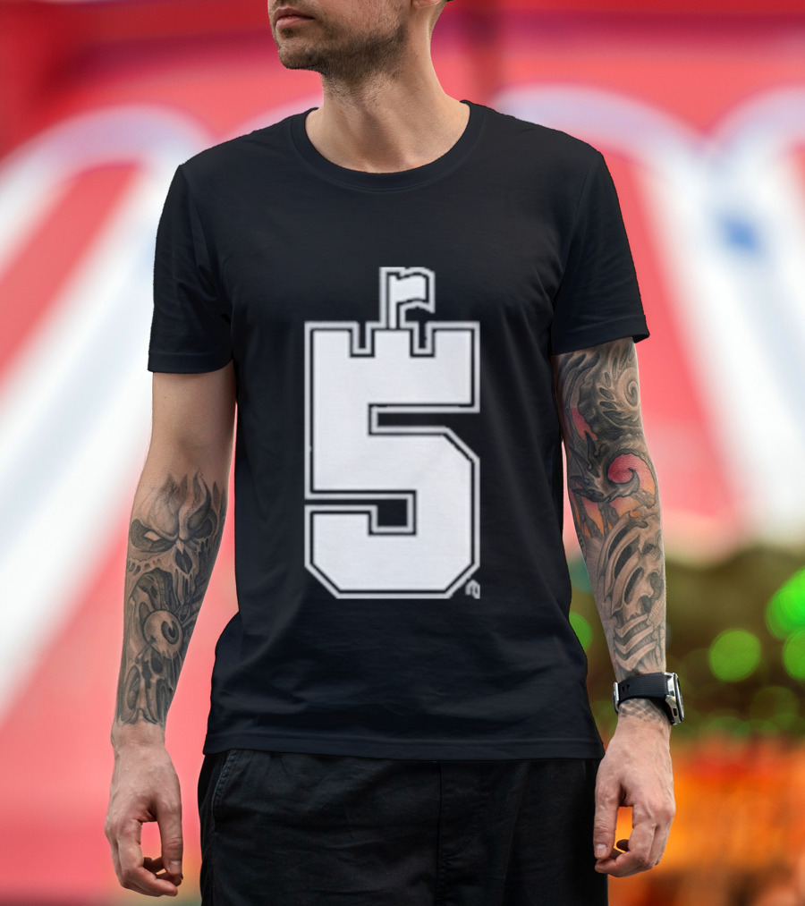 CA5TLE Number 5 Emblem With Flag Quadrant T-Shirt