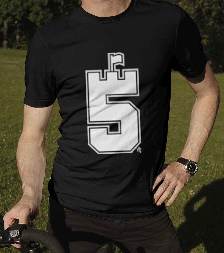 CA5TLE Number 5 Emblem With Flag Quadrant T-Shirt