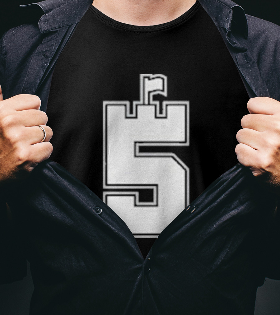 CA5TLE Number 5 Emblem With Flag Quadrant T-Shirt