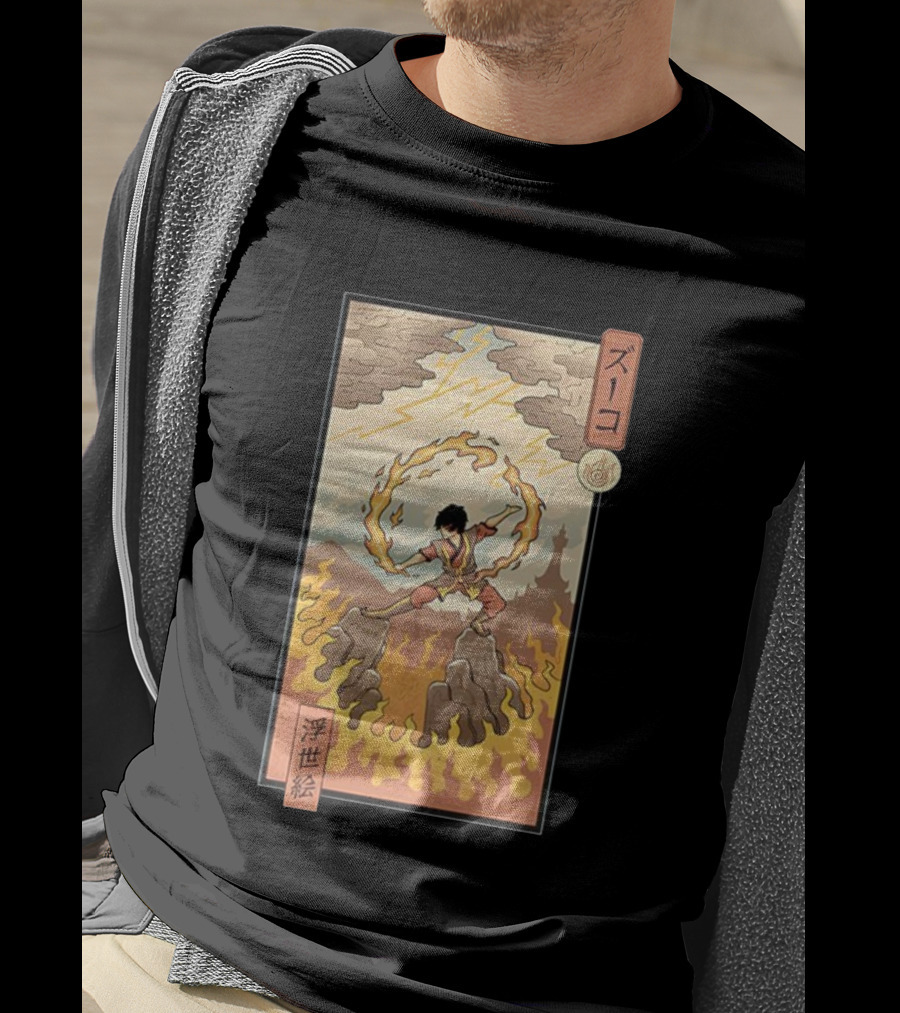 Zuko Firebending Ukiyo-e Avatar The Last Airbender Japanese Aesthetic T-Shirt