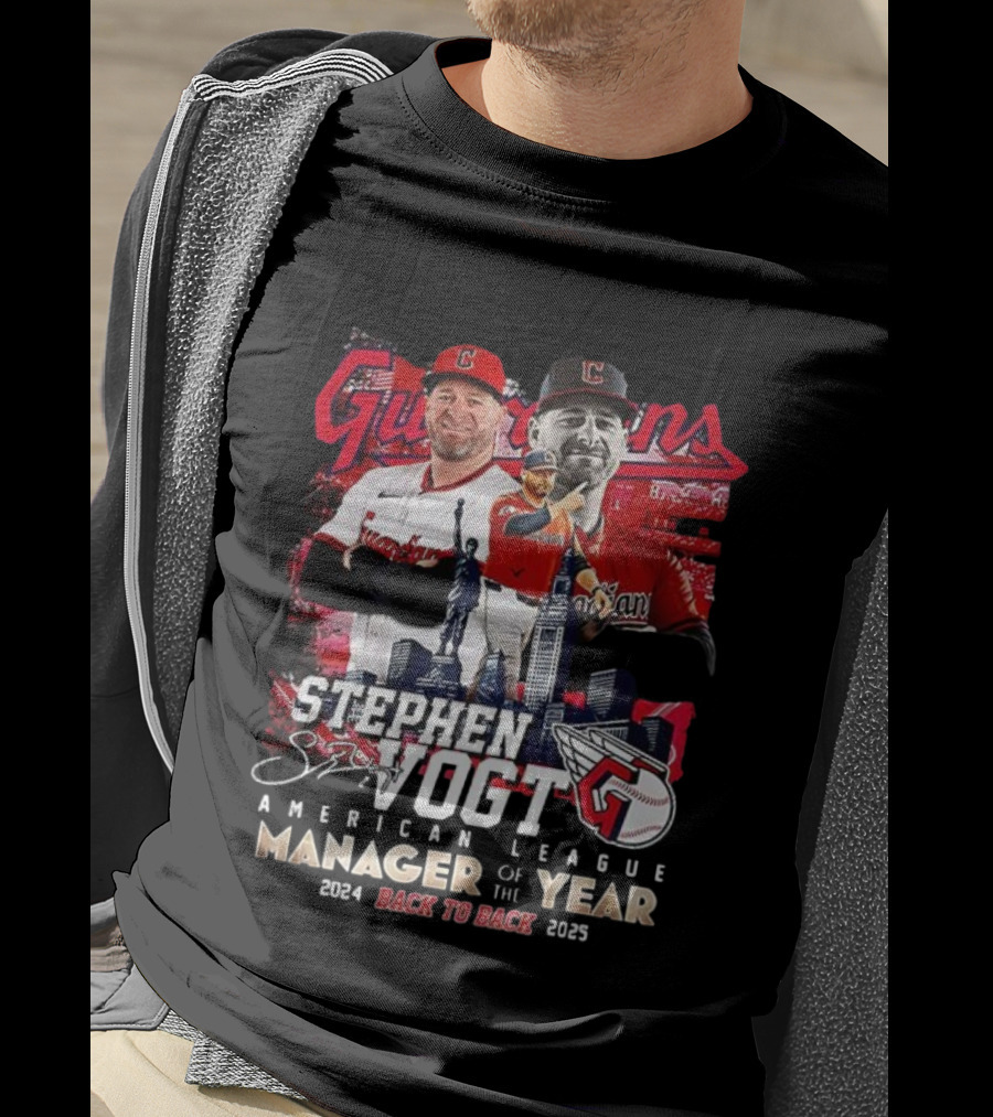 Guardians Stephen Vogt Back To Back American League Manager Of The Year 2024 2025 T-Shirt