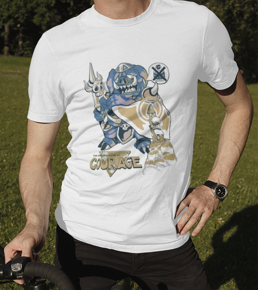 4thgeary Grilled Cheese Of Courage Warrior In Armor With Spear T-Shirt