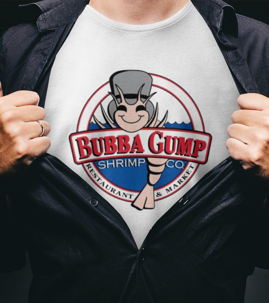 Bubba Gump Shrimp Co Happy Shrimp Iconic Symbol T-Shirt