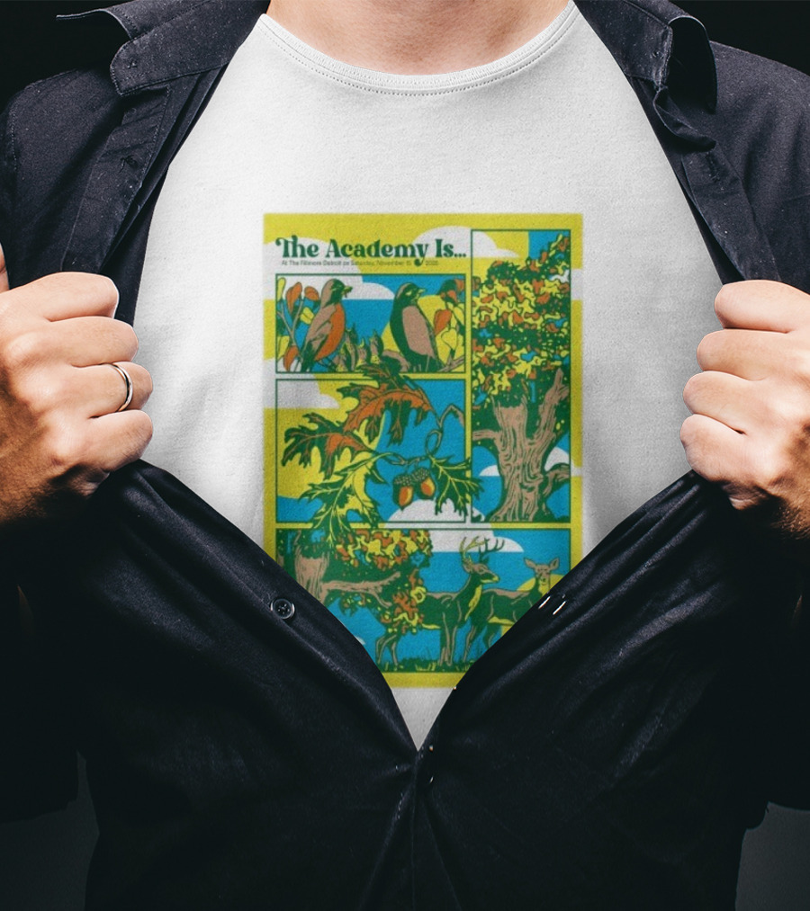 The Academy Is Florence Detroit November 15 2025 Wildlife Forest Scene T-Shirt